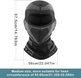 Resim PYKJXW Motosiklet Maskesi, Motosiklet Yüz Maskesi, Bisiklet Maskesi, Motosiklet Maskesi, Erkek, Dış Mekan Kullanımı için, Siyah, 34 
