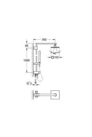 Resim Grohe Euphoria Cube Sistem 150 Duvara Monte Yön Değiştiricili Duş Sistemi 27696000 