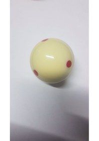 Resim 61,5mm Benekli Bilardo Topu - Benekli Üç Top Beyaz Tek Top 