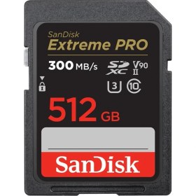 Resim Sandisk Extreme Pro  SDSDXDM-512G-GN4IN 512GB 300MB/S V90 Uhs-Iı Sdxc Hafıza Kartı 