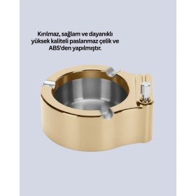 Resim Ergün Store Çakmak Entegreli Küllük Yeniden Doldurulabilir Metal Gövde - Lisinya 