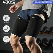 Resim 1 Çift (2 Adet) Nefes Alabilen Elastik Uyluk Desteği Kolluğu Yetişkinler İçin, Fitness, Koşu, Spor 