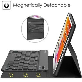 Resim Samsung Galaxy Uyumlu Tab A9 Plus X210 Kılıf Kablosuz Klavyeli Kılıf Mobax Türkçe X213 X215 X217 