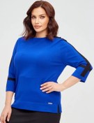 Resim Gajıakaqıusa Oversize İnce Büyük Beden Kazak 150951024 Mavi 