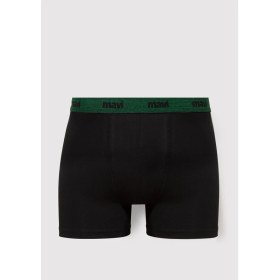 Resim Mavi 3lü Baskılı Siyah Boxer 0912347-900 