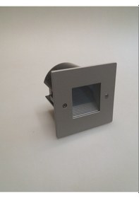 Resim Asimetrik 1W Led Duvar Gömme Armatür Gri 