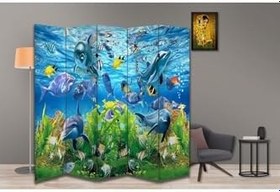 Resim Deniz Temalı Özel Tasarım Paravan Room Divider PRV1253, 180 x 180 