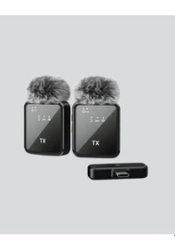 Resim Bfs Profesyonel Ses Kayıtları İçin 2 Li Kablosuz Yaka Mikrofon Seti 