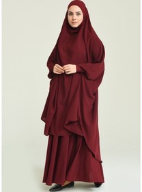 Resim Şahane 2 Parçalı Kadın Yazlık Çarşaf Hijab Üst Parça Uzunluğu 