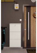 Resim Ceha Kilitli Metal Ayakkabılık 3'lü Beyaz - K.AYK-3 /AB9010/KL 
