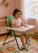 Resim Exent 2 6 Yaş, Katlanabilir Çocuk Sandalyesi Ve Masası Tak-çıkar Masa-maskot Ayı-yeşil Çok Renkli 