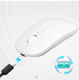 Resim Hymark M22 Sessiz Tıklama Şarjlı Çift Modlu Bluetooth Kablosuz 2.4 Ghz Mouse 