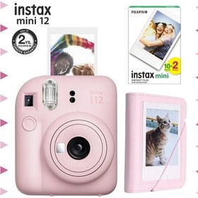Resim Fujifilm Instax Mini 12 Fotoğraf Makinesi + 20'li Film + Mini Albüm Seti Pembe 
