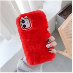 Resim Huawei P20 Lite ANE-LX1 Kılıf Peluş Tüylü Swarovski Taşlı Pofuduk Silikon Tpu Kapak 