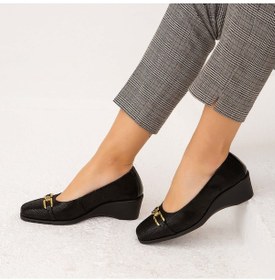 Resim Relax Anatomic Kadın Hakiki Deri Siyah Comfort Ayakkabı 611 E6156-123 Byn Ayk Y22 Black Siyah 