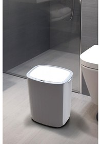 Resim Okyanus Home Hareket Sensörlü 12lt Kırık Beyaz Çöp Kovası Beyaz 
