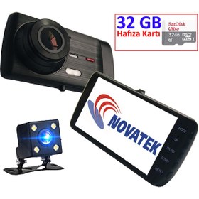 Resim Novatek Nt92D+32Gb Hafıza Kartlı Full Hd Gece Görüşlü Araç Kamera 