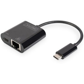 Resim Assmann Digitus Dn-3027 Usb Type C To Rj45 Gigabit 1 Port Pd Usb Ethernet Adaptörü 