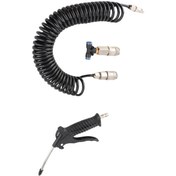 Resim Wezone Siyah Piston Tipi Hava Toz Blower Seti - 5m Pu Hortumu + Küçük Avrupa Tipi Bağlantı - Hassas Makine, Ev, Araba Temizliği İçin Enerji Tasarruflu 