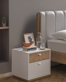 Resim Enza Home Polka Komodin Beyaz 