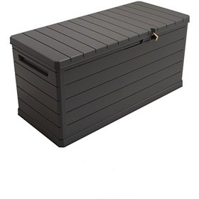 Resim Amalfi Bahçe Sandığı Plastik Koyu Gri 340 Lt A350 