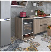 Resim Kenzlife Ankastre Modülü Kabini Berilyum Crd Fırın Ocak Dolabı Kapaklı 