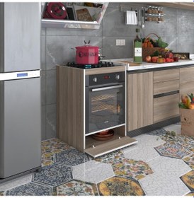 Resim Kenzlife Ankastre Modülü Kabini Berilyum Crd Fırın Ocak Dolabı Kapaklı 