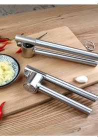 Resim Profesyonel Paslanmaz Çelik Sarımsak Ezici A Kalite Mutfak Aracı Metal 