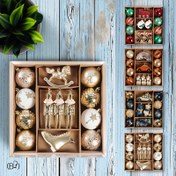 Resim 13 adet Noel Topu Seti, Çeşitli Renkler ve Şapeilerde Mevcut, Noel Ağacı Süslemesi, Noel Salonu Süslemesi, Günlük Asılı Süsler, Kendi, Aile ve Arkadaşlar İçin Hediye 