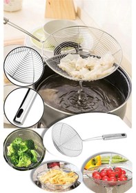 Resim Paslanmaz Çelik Saplı Süzgeç Kevgir 30CM 