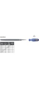 Resim Fett Tome Saplı Üçgen Eğe İnce Diş 250 mm 