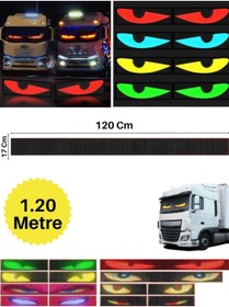 Resim SONREİR 120 Cm Şeytan Led Gözler Animasyonlu Araba,kamyon,otobüs Kumandalı Esnek Ön Arka Cam Rgb Led Ekran 