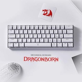 Resim Redragon K630-RGB Dragonborn %60 Blue Switch Siyah Mekanik Kablolu Oyuncu Klavyesi 
