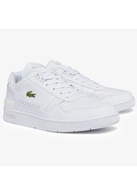 Resim Lacoste T-clip Hakiki Deri Erkek Beyaz Sneaker Beyaz 