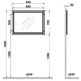 Resim Vitra Valarte 100Cm Beyaz Banyo Dolabı Aynalı Üst Modül 62219 Beyaz 