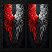 Resim Araç Kapı Direği Kaplama Folyosu Uv Baskılı 2'li Set-50x24 Mf291 