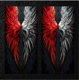 Resim Araç Kapı Direği Kaplama Folyosu Uv Baskılı 2'li Set-50x24 Mf291 