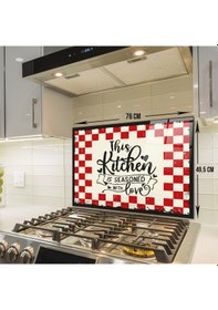 Resim Decorita Cam Ocak Arkası Koruyucu | Kitchen Love | 49,5cm x 76cm 