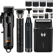 Resim 4 adet Profesyonel Erkek Saç ve Sakal Trimmer Seti - USB Şarj Edilebilir, Burun Saç Trimmer'i İçerir, Bakım için İdeal Hediye, Bakım Temelleri | Modern Trimmer Tasarımı | Dayanıklı ABS Gövde, Erkekler için Saç Trimmer'i 
