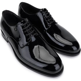 Resim Mario Valentino Erkek Hakiki Deri Siyah Rugan Klasik Ayakkabı 1040 92V41407 Erk Ayk Y25 Black Pelle 