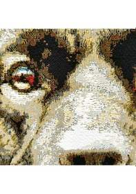 Resim Hayvan Serisi-10 Dokuma Goblen Kumaş-Köpek Bey 