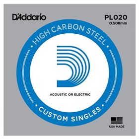 Resim D'Addario PL020 Tek Elektro Gitar Teli (20) 