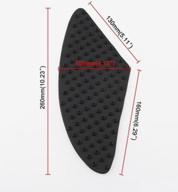 Resim Dm Yamaha Kawasaki Honda Mb-oc024 Motosiklet Tank Kaymaz Yapışkan Koruma Pedi Modifikasyon Siyah 