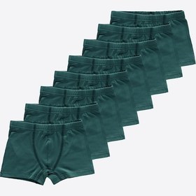 Resim Malabadi Erkek Çocuk Yeşil 8'li Paket Pamuk Elastan Boxer 8m209 