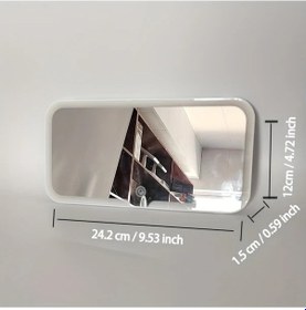 Resim Gaojunshop01 Büyük Beyaz Led Usb Şarjlı Katlanır Ayna Gece Sürüşü Ve Makyaj İçin 