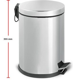 Resim Gör Seç Paslanmaz Çelik Pedallı 12 Litre Çöp Kovası 12 Lt Ev Ofis Banyo Mutfak 