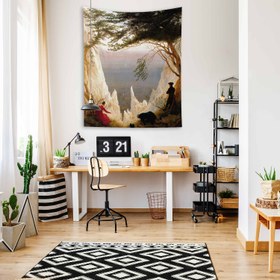 Resim Chalk Cliffs on Rügen Duvar Örtüsü - 100 cm x 135 cm 