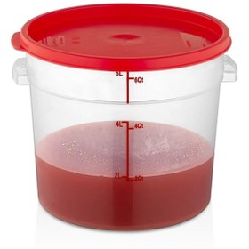 Resim GastroPlast Grpp-8 Polipropilen Yuvarlak Saklama Kabı, 7.5 Litre ( Kapaklı ) 