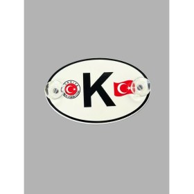 Resim K Harıfı Etiketçilere Özel Pleksi Oval Arma Vantuzlu 