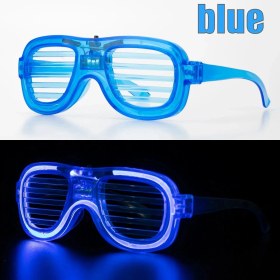 Resim Kuzgun Ticaret Mavi LED Işıklı Parti Gözlüğü - Neon Glow Şerit Gözlük 3 Modlu - Lisinya 